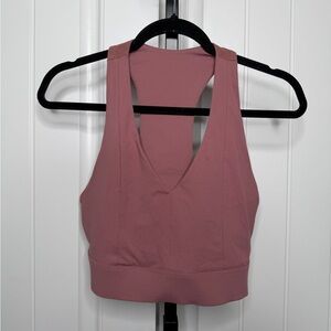 Fabletics Dusty Pink Racerback Sports Bra